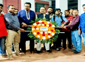 ভাষা শহীদদের স্মরণে টঙ্গী প্রেসক্লাবের শ্রদ্ধা নিবেদন